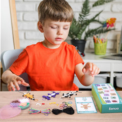 Eenua included accessories: beads, rings, cords for complete crafts