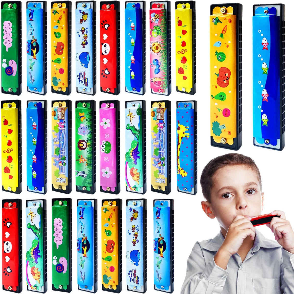Eerrhhaq kids harmonica double row with 16 holes for versatile beginner play