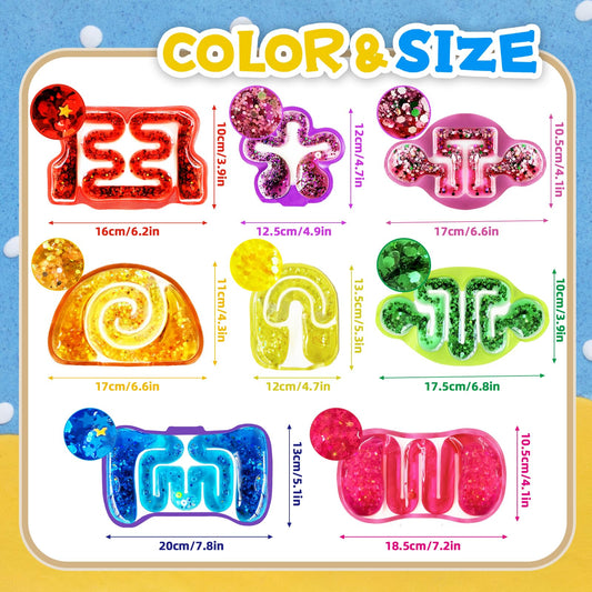 Eerrhhaq maze bead tubes showing beads gliding for visual calm and focus.