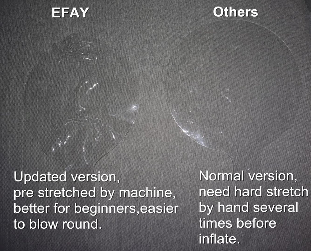 EFAY Bobo Balloons inflated to a 24-inch diameter for dramatic effect.