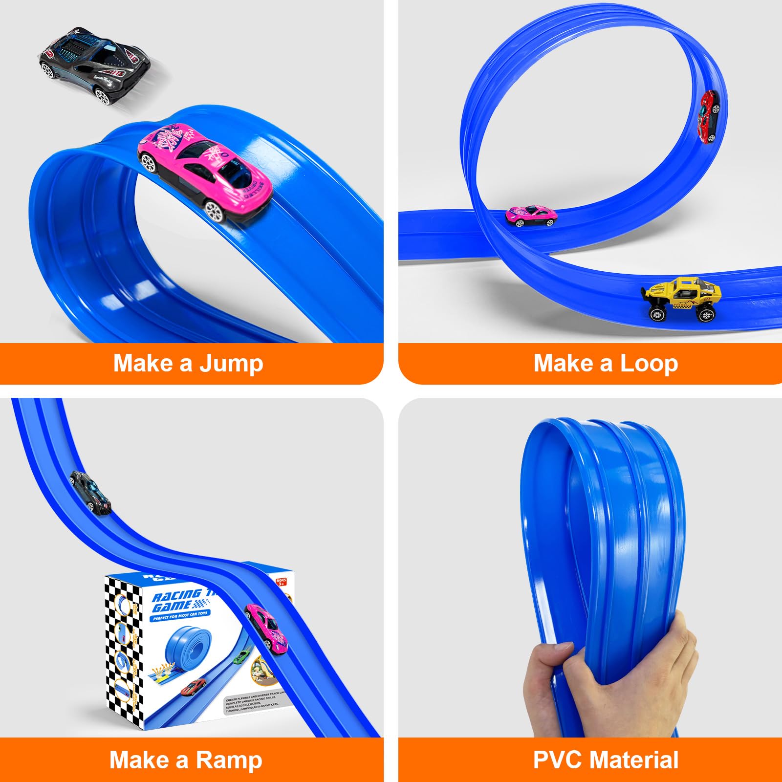 EFCRBS Includes four locking clips to customize track layout.
