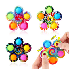 Effacera fidget spinner pack with dual pop and spin for stress relief.