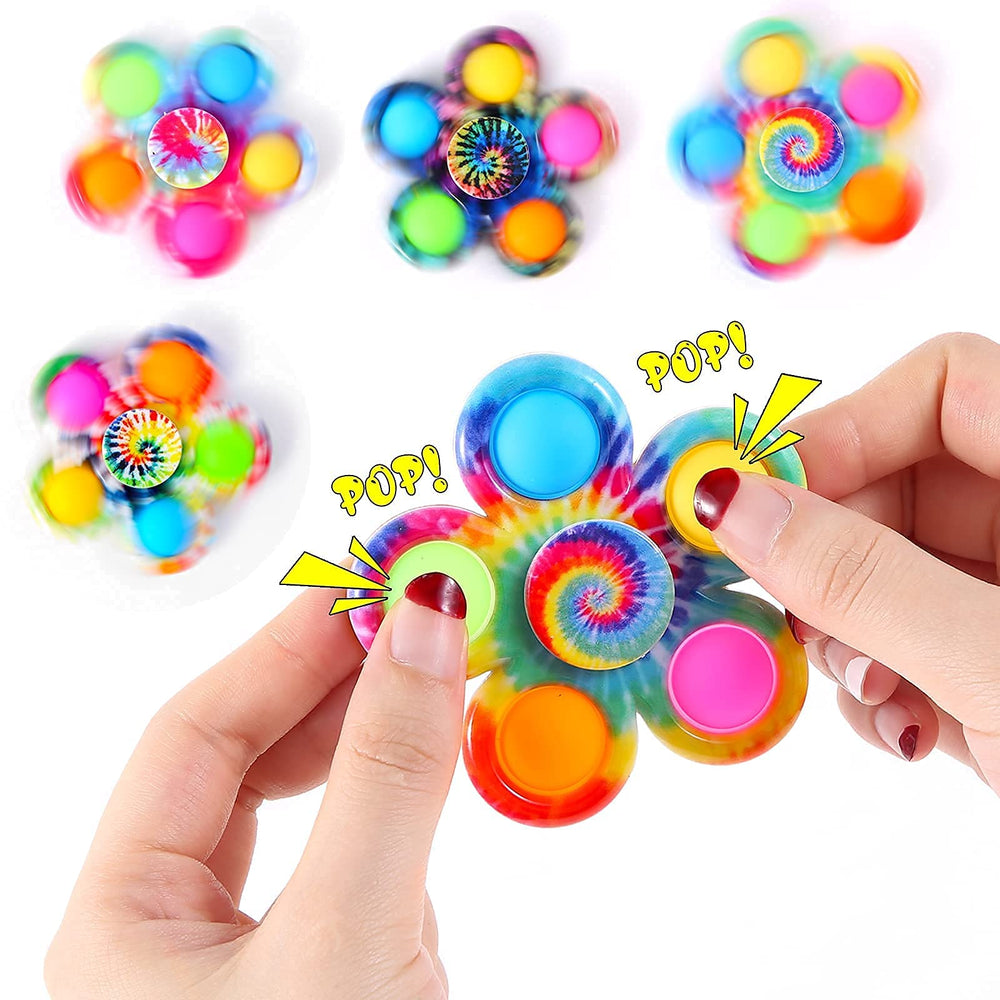 Effacera silicone pop bubbles offer satisfying tactile feedback during spins.