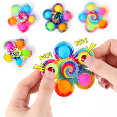 Effacera silicone pop bubbles offer satisfying tactile feedback during spins.
