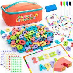 EFO SHM classroom magnetic letters on a wooden board boost word building