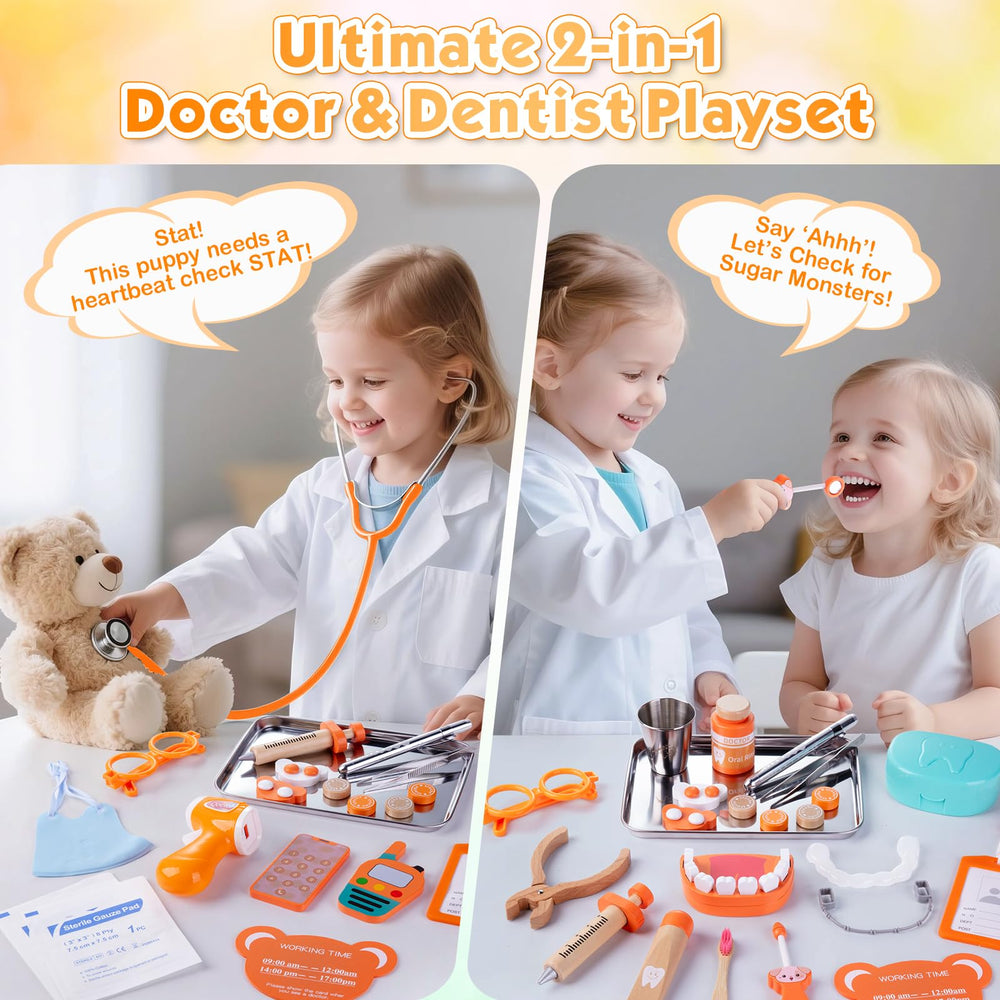 EFO SHM Dentist Play Set braces and retainers for relatable pretend dentistry.