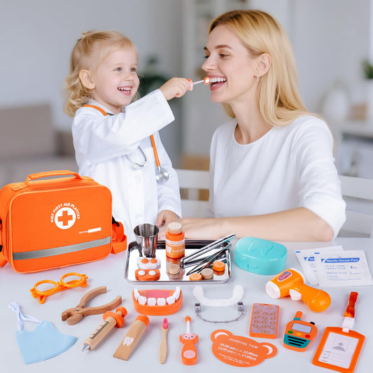 EFO SHM Dentist Play Set removable teeth for interactive dental care practice.