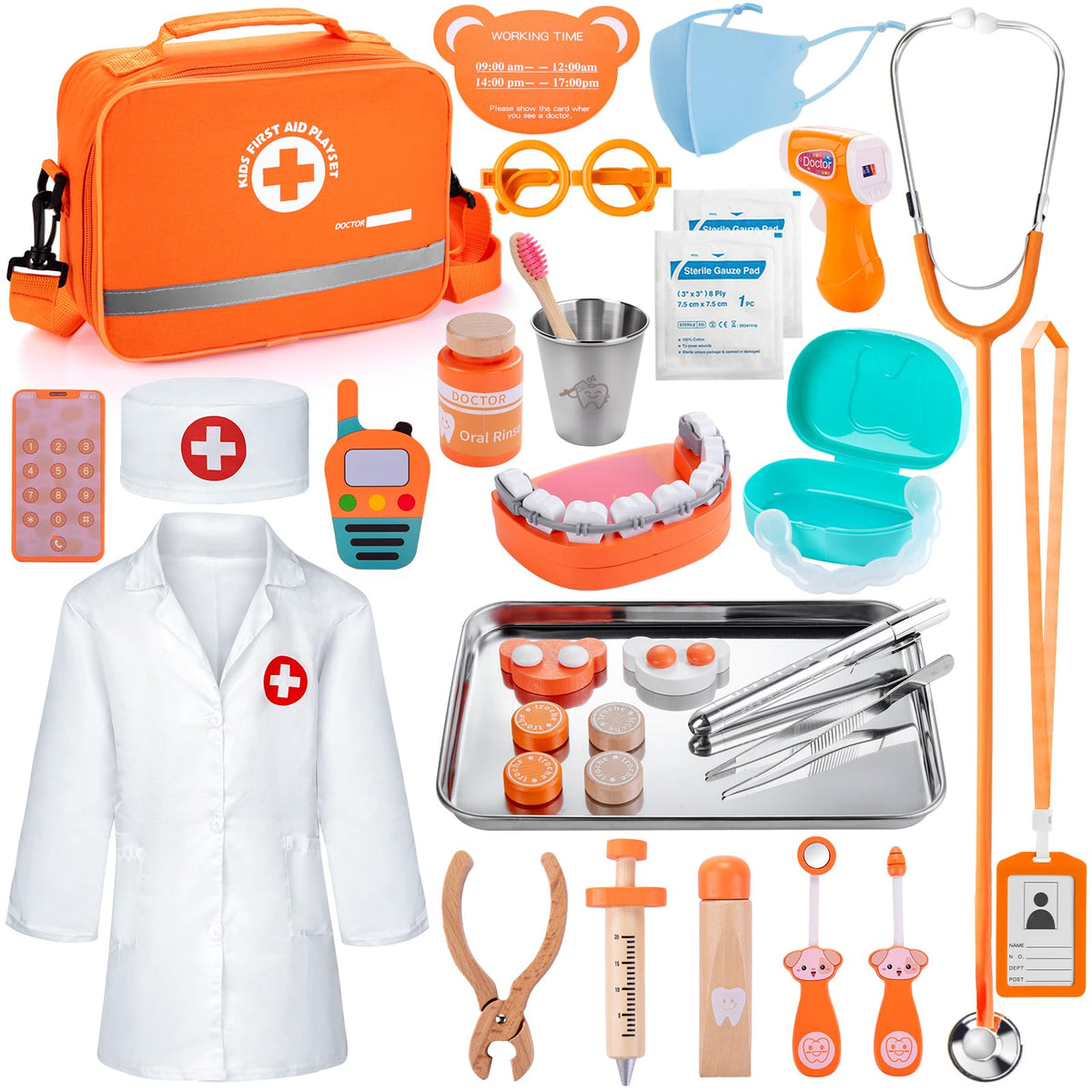 EFO SHM Dentist Play Set stethoscope for imaginative healthcare role play.