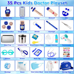 EFO SHM Doctor Kit oxygen bottle included for comprehensive medical play scenarios.