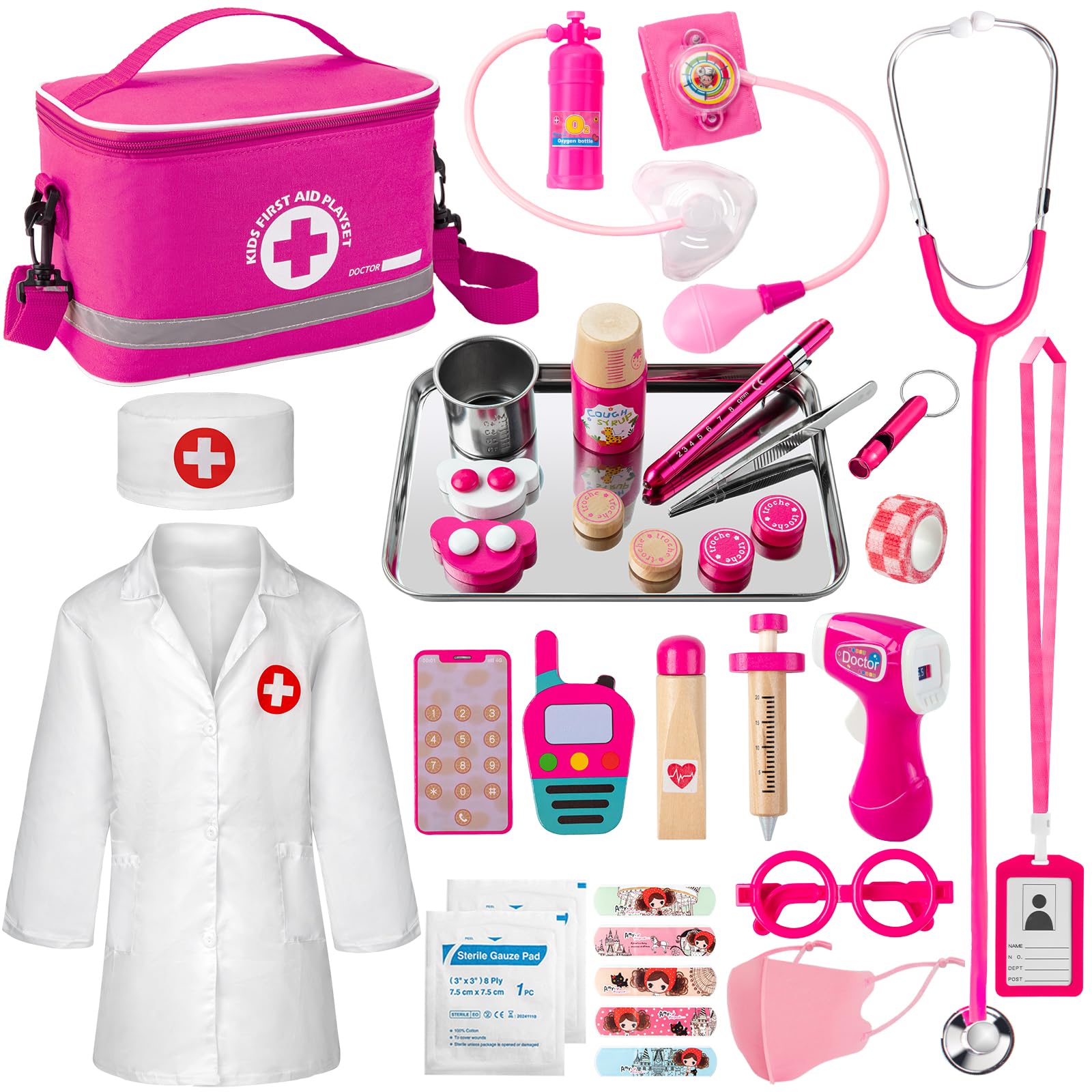 EFO SHM Doctor Kit stethoscope heartbeat for realistic pretend checks.