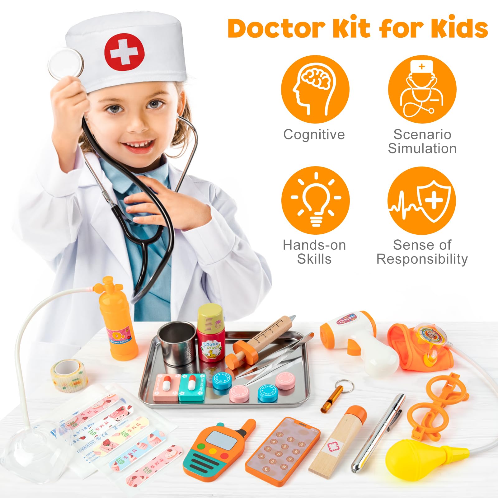 EFO SHM doctor kit blood pressure cuff for realistic pretend medical scenarios
