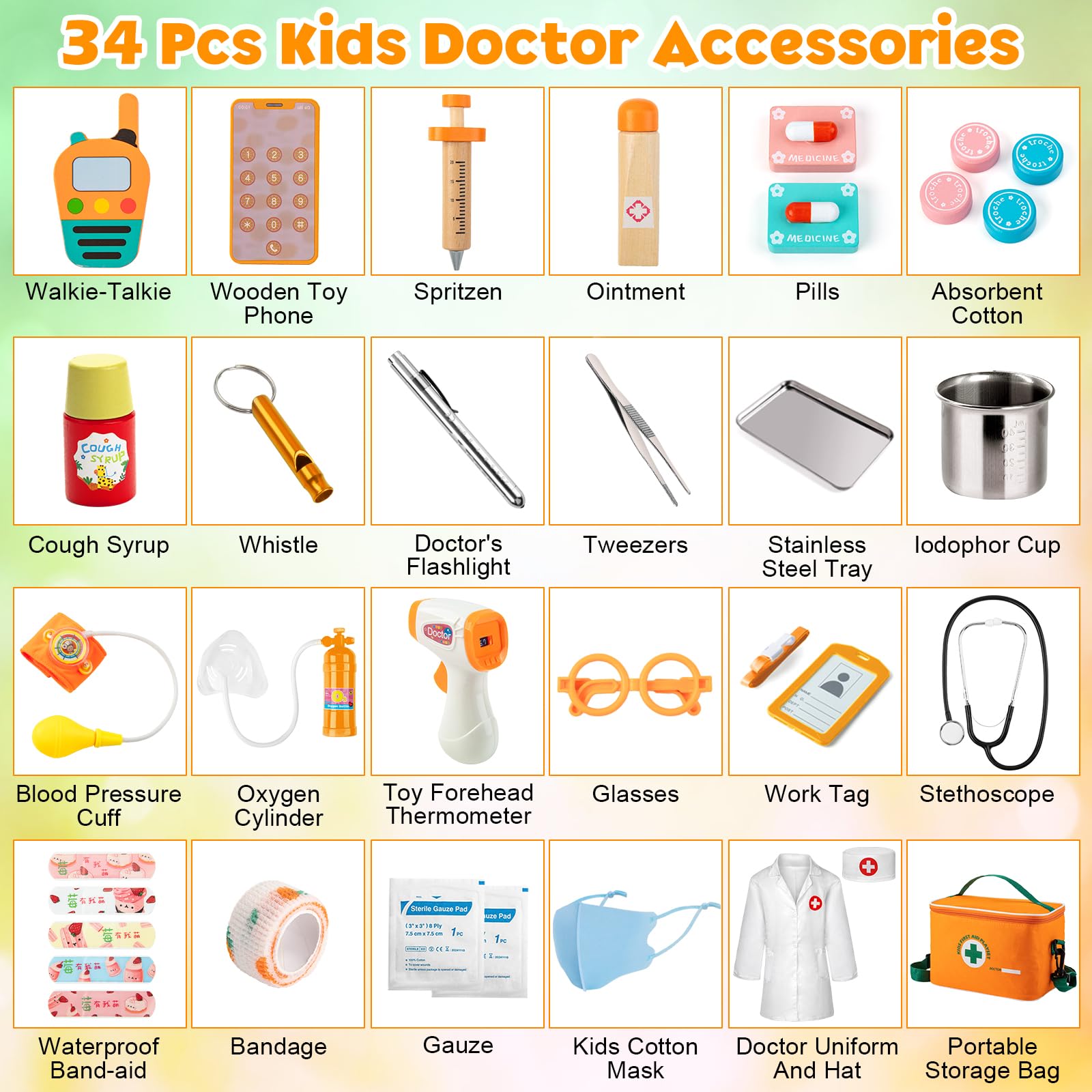 EFO SHM doctor kit thermometer for kid-friendly health checks during play