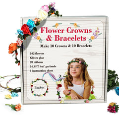 EggSun flower crown kit contents for easy at-home DIY projects