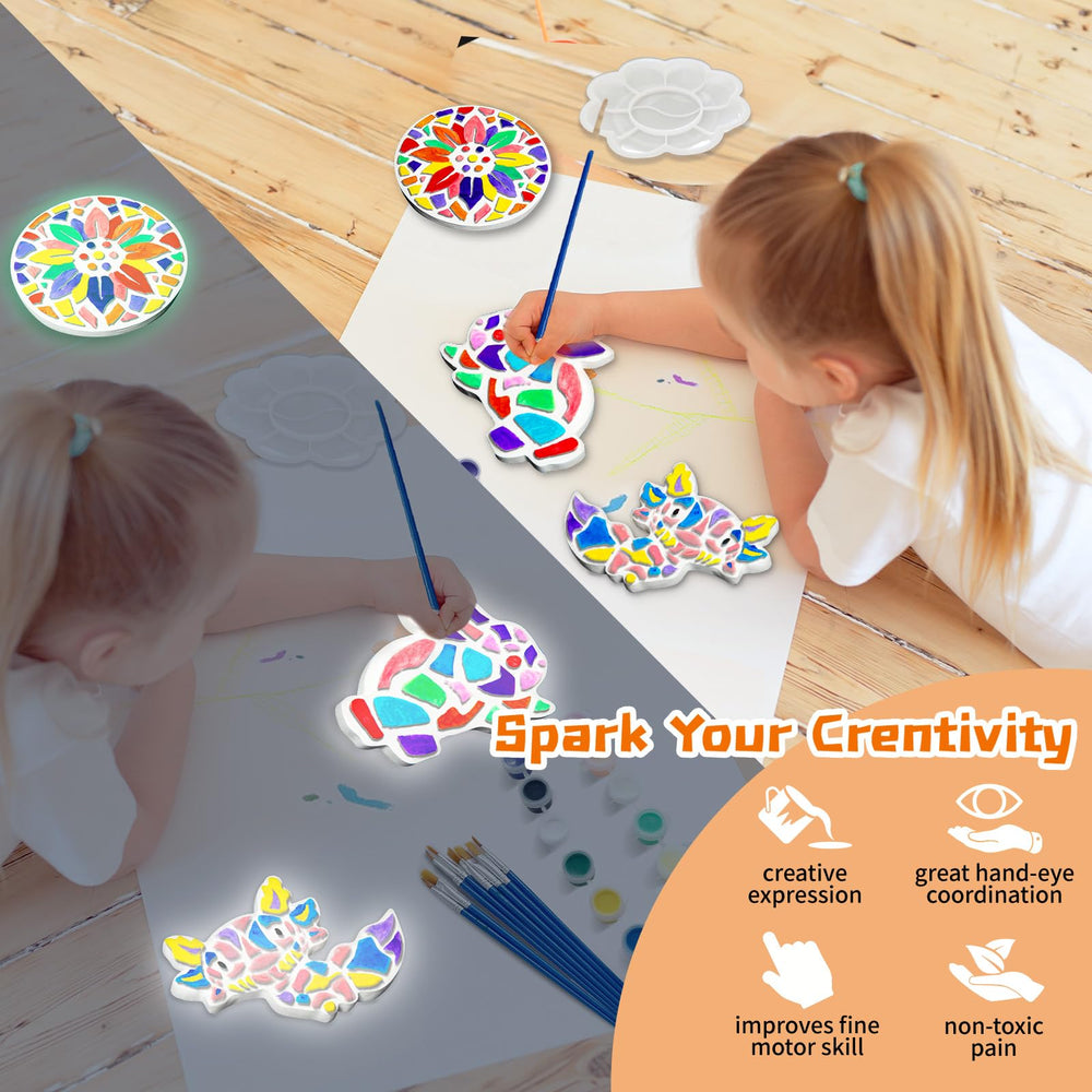 EggSun stepping stone Fox design sparks imagination during family crafts outdoors