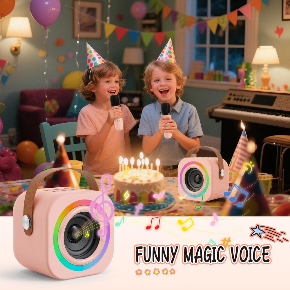EGivwcvic two wireless mics setup enables duet singing and family karaoke fun.