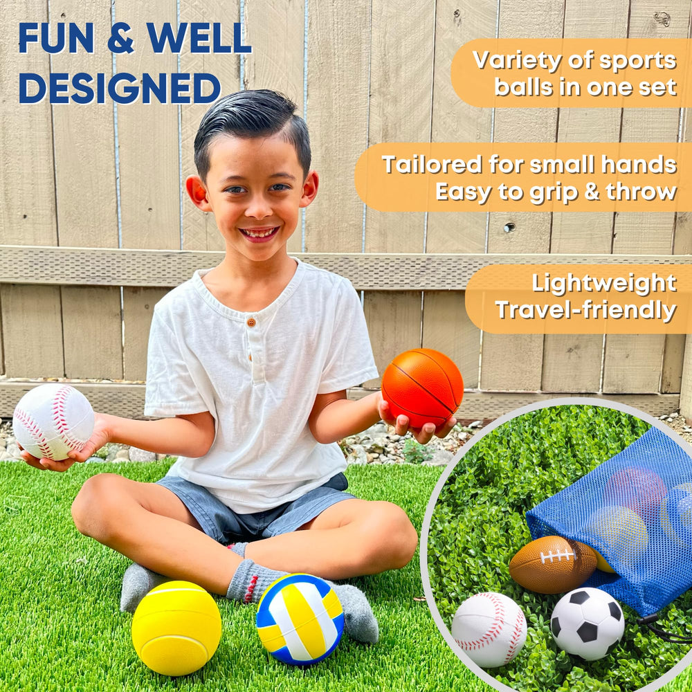EH.DT mini foam soccer ball — beginner-friendly indoor play.