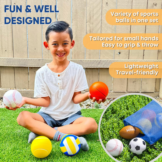 EH.DT mini foam soccer ball — beginner-friendly indoor play.