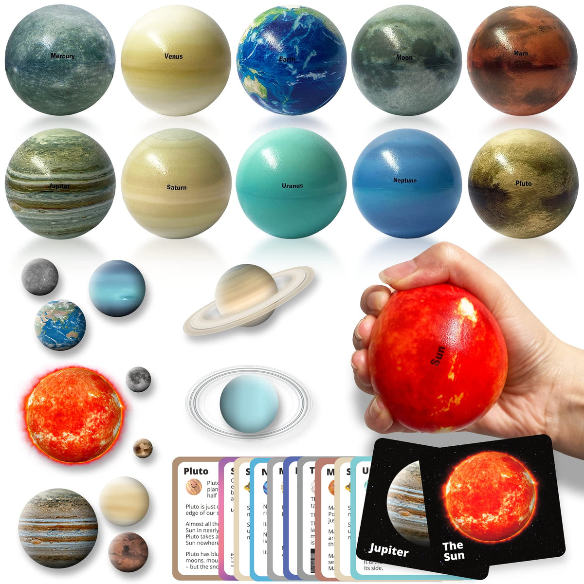EH.DT Space Balls solar system set helps kids explore planets interactively.
