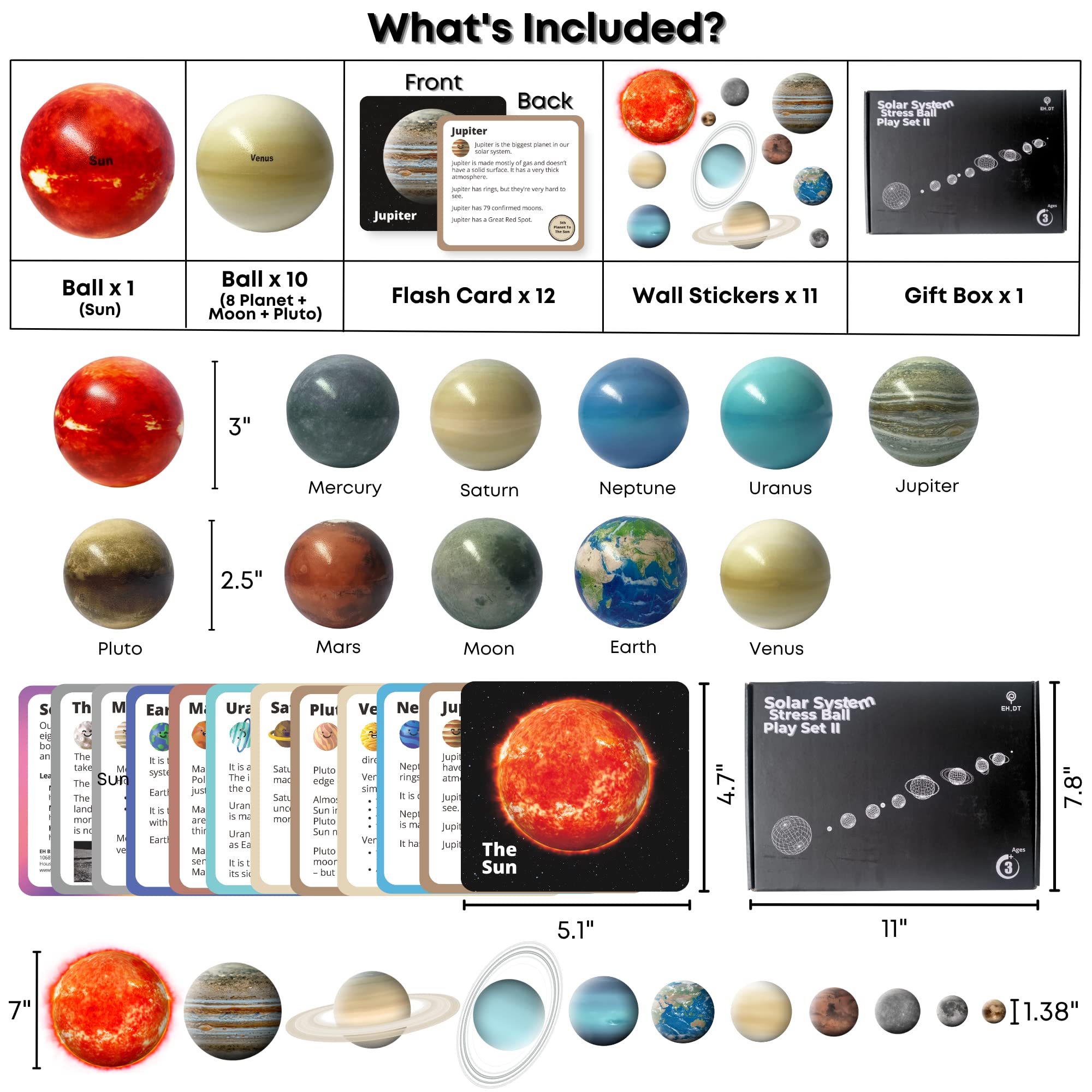 EH.DT Space Balls stress relief ball fosters focus during study breaks.