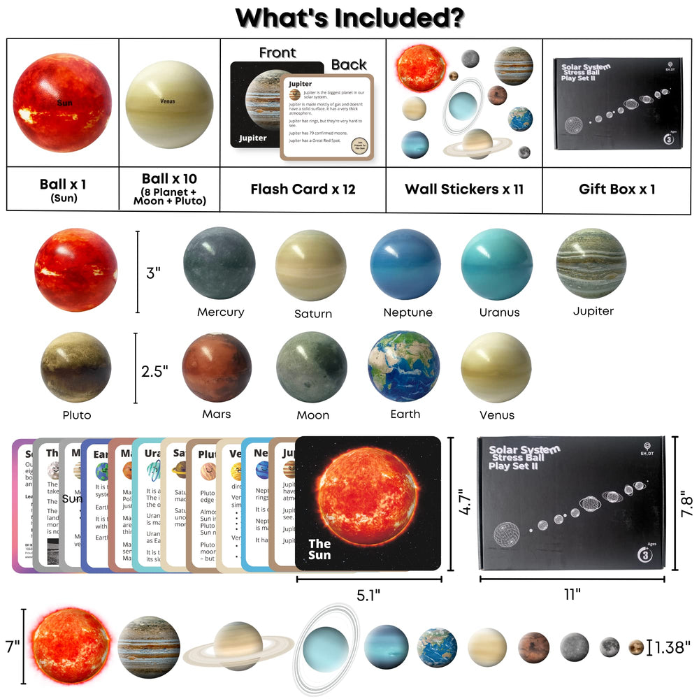 EH.DT Space Balls stress relief ball fosters focus during study breaks.