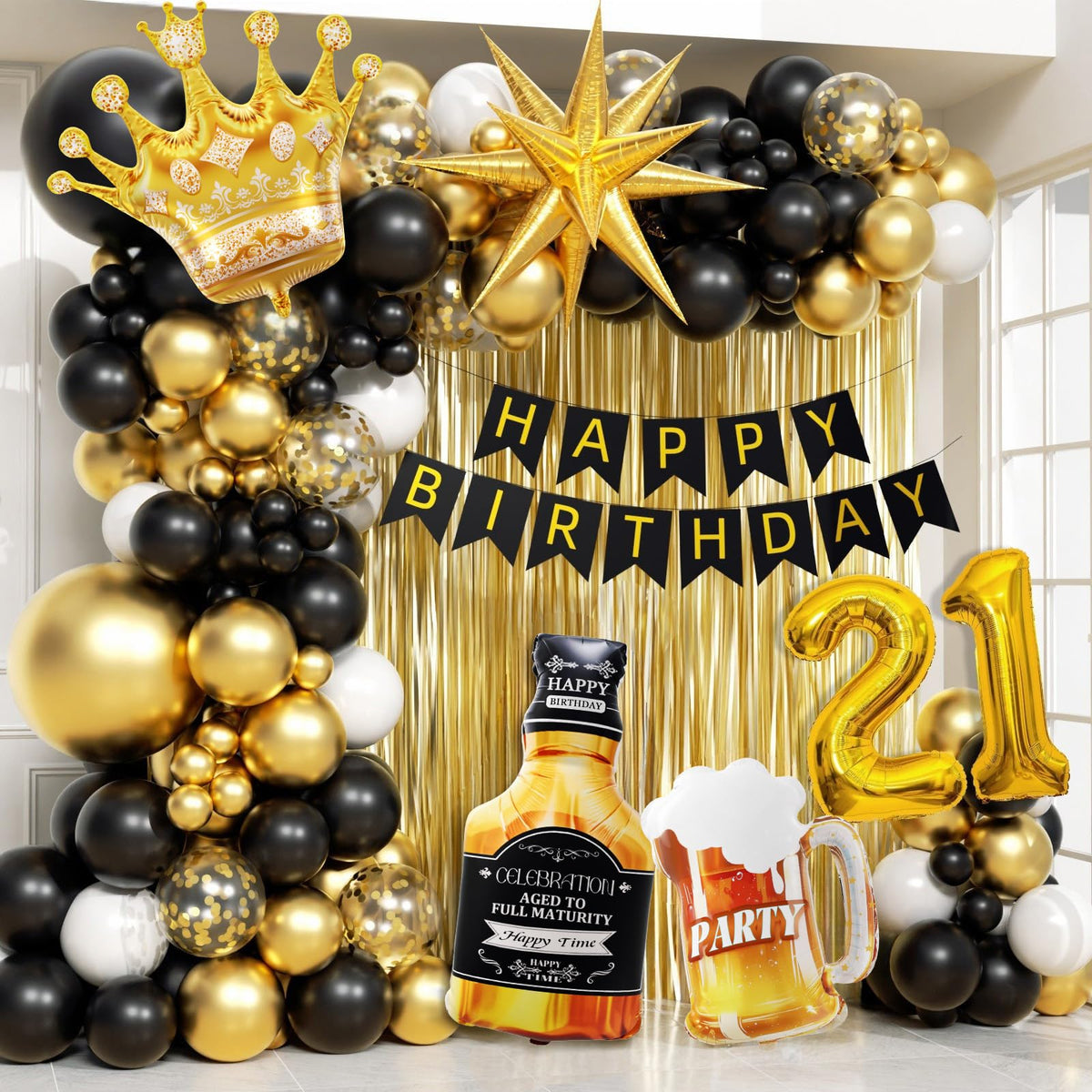 EHOIHEI 21st banner backdrop for a bold, photo-ready celebration