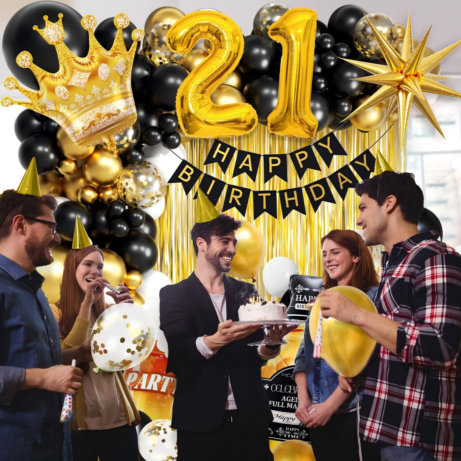 EHOIHEI gold balloons supply luxe color pops for contrast