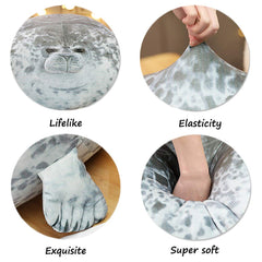 EHOTONG 11.5-inch seal pillow fabric close-up, durable and easy to hand-wash when needed.