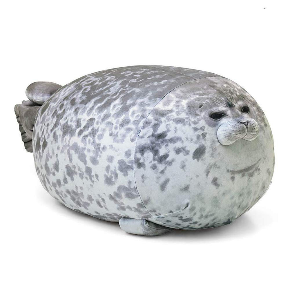 EHOTONG Cute Blob Seal Pillow front view, cozy cuddle companion for naps and TV time.
