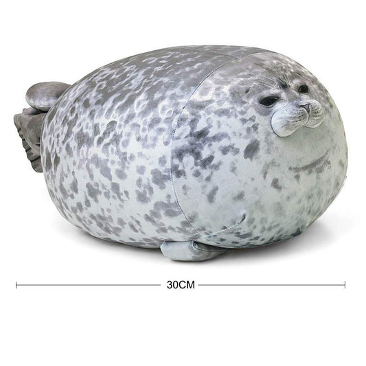 EHOTONG Seal Plush Pillow side view, versatile decor and soft support in living spaces.