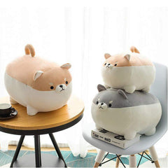 EHOTONG Shiba Inu plush pillow vacuum-packed ready to fluff