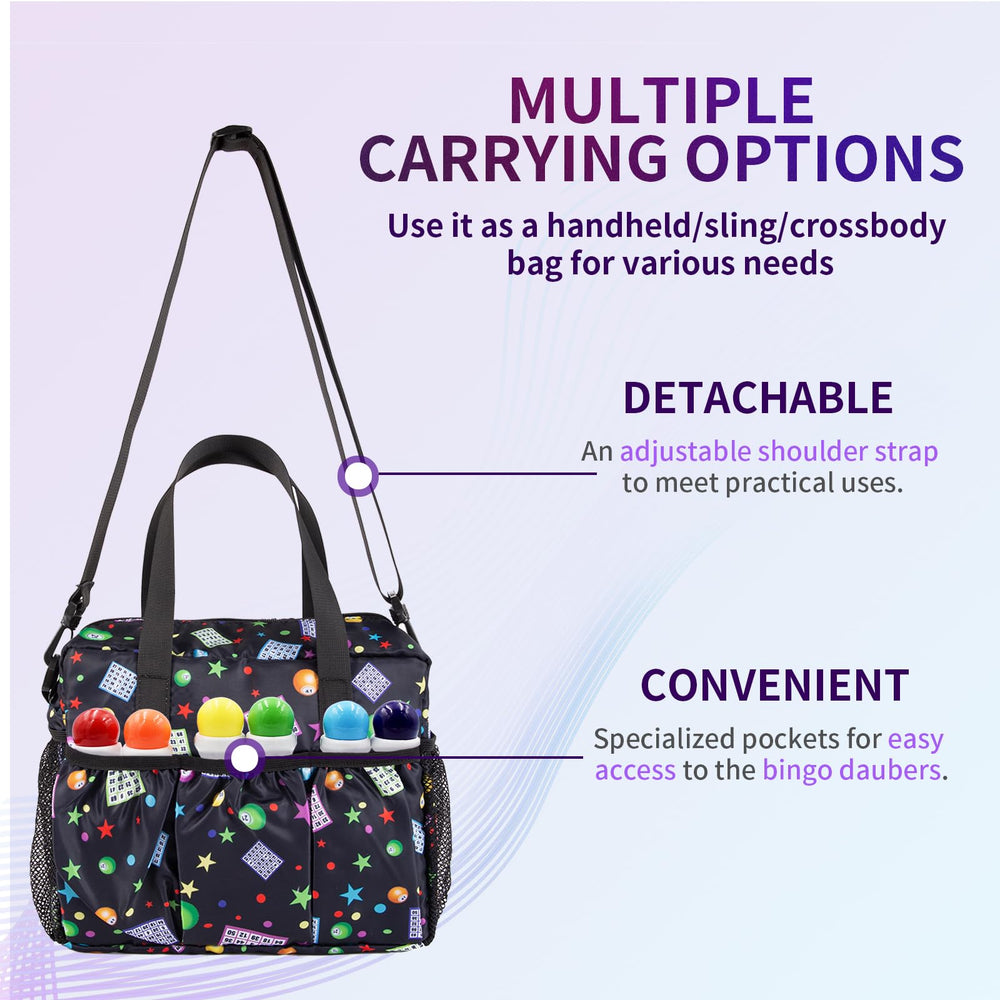 EHRGK Bingo Bag with dedicated dauber slots keeping accessories organized