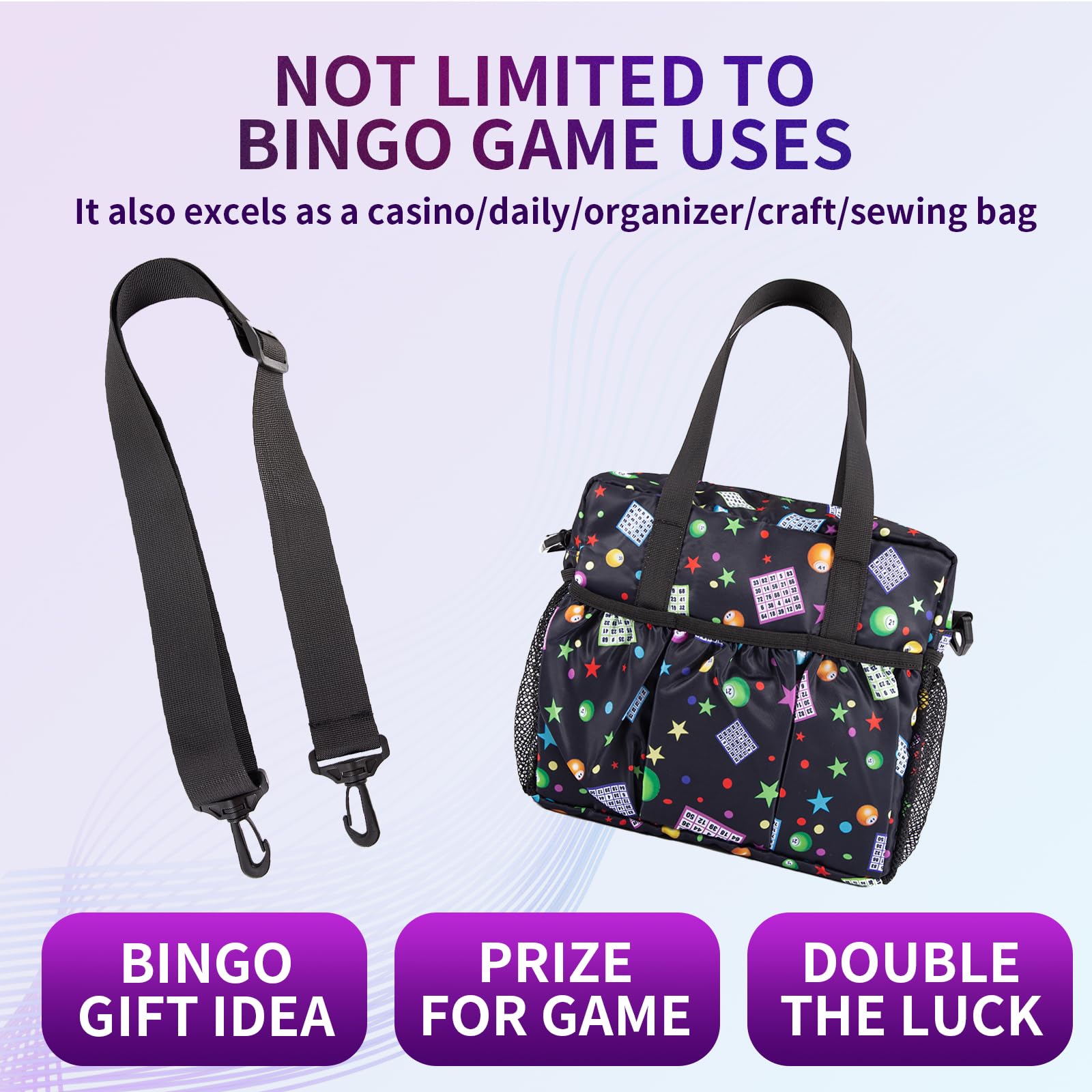 EHRGK Bingo Bag used as a multipurpose carrier for makeup or sewing items