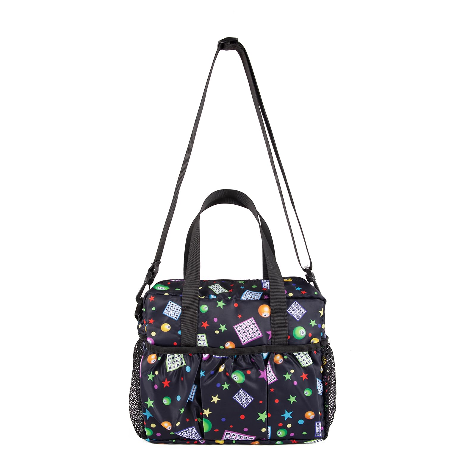EHRGK Bingo Bag with Pockets front view showing spacious dauber storage and cards