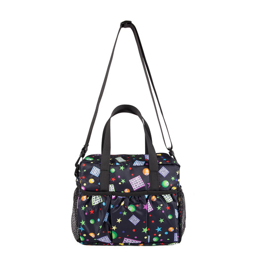 EHRGK Bingo Bag with Pockets front view showing spacious dauber storage and cards