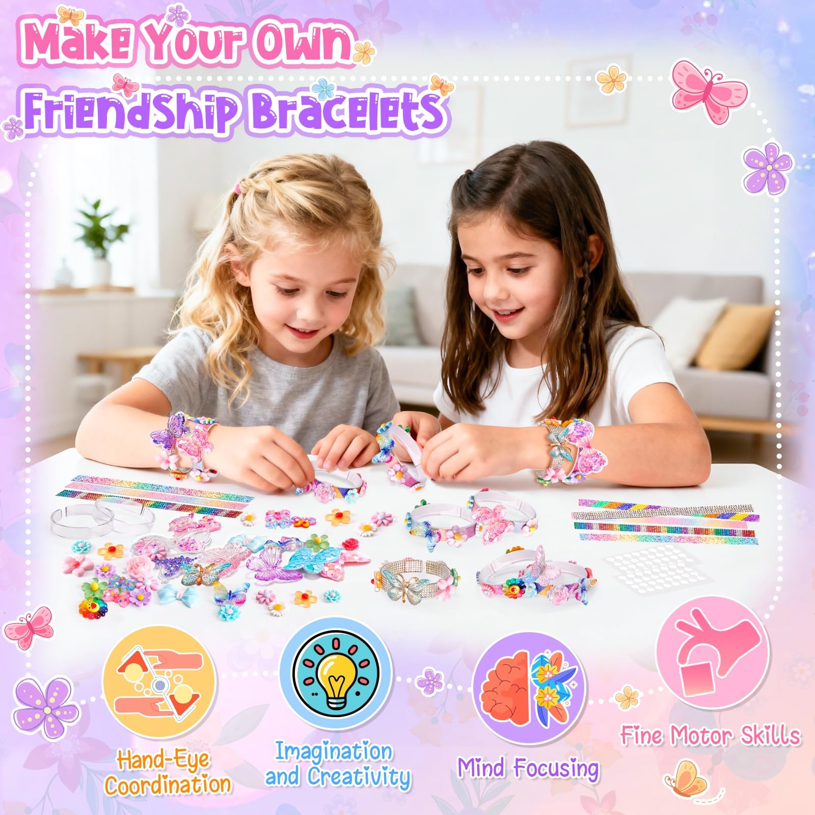 Eichhoo kit shows glitter strips for colorful bracelet designs
