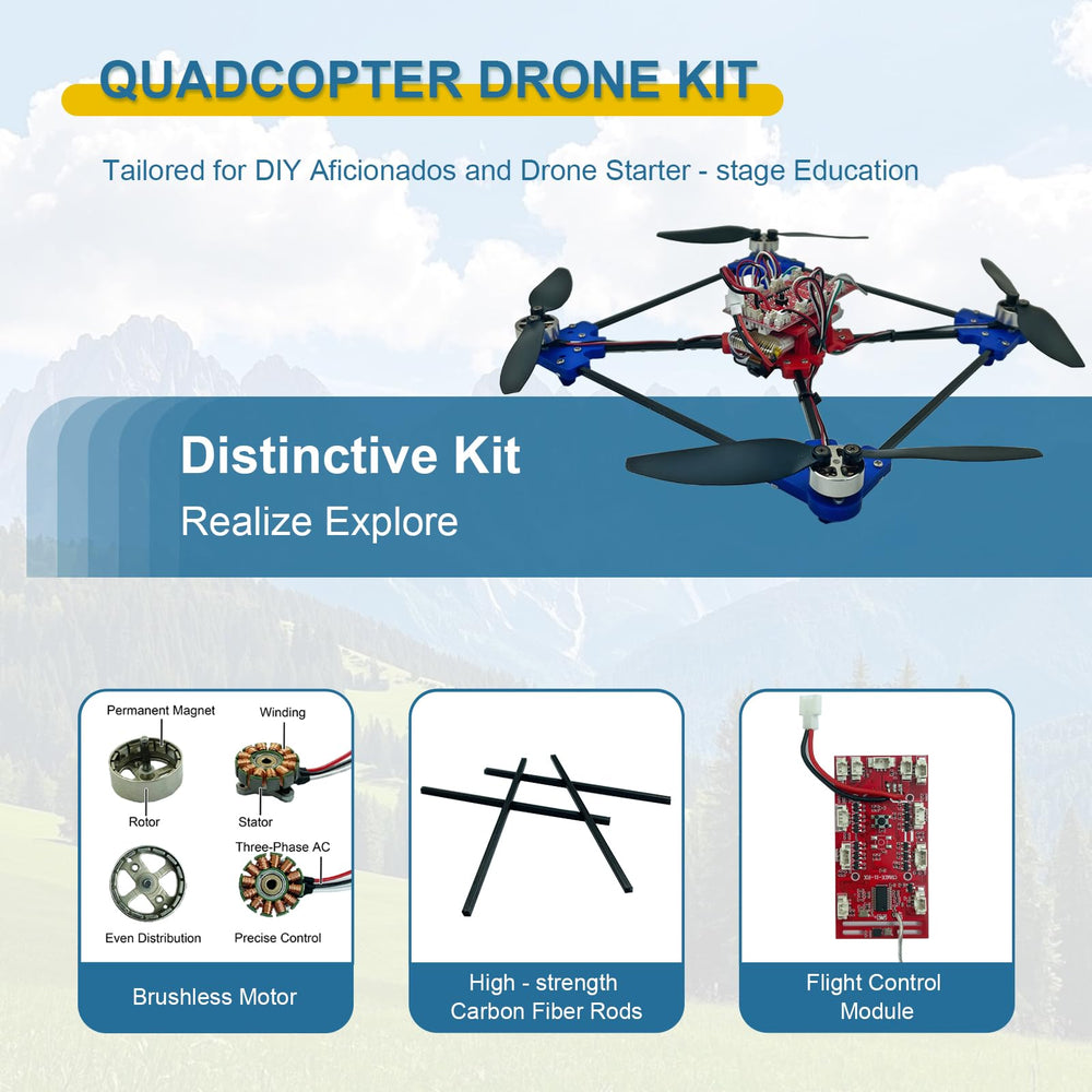 EIELEDIY Quadrotor drone with brushless motors delivers powerful smooth flight.