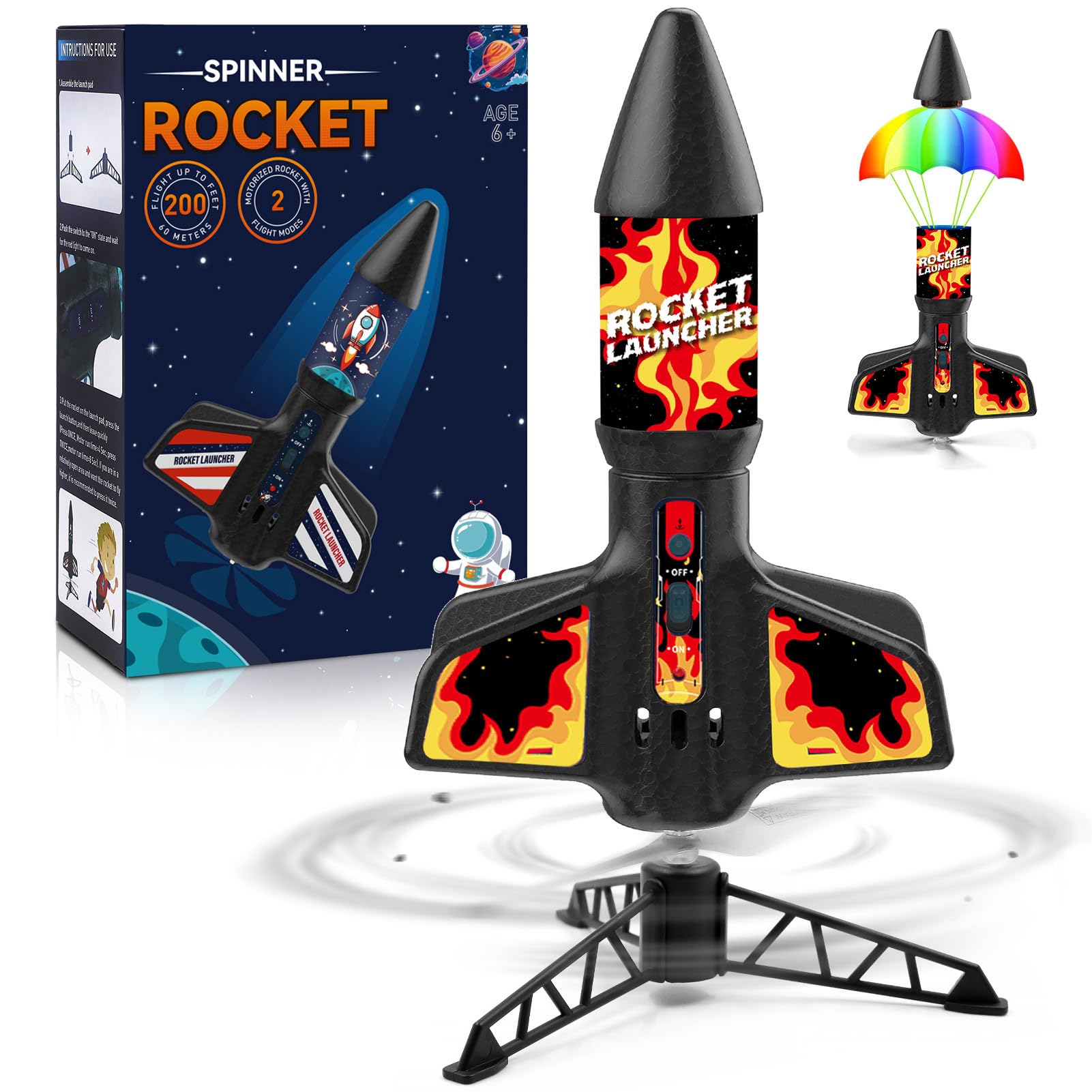 Eieymct Rocket Launcher front view shows durable EPP construction for safe outdoor play.