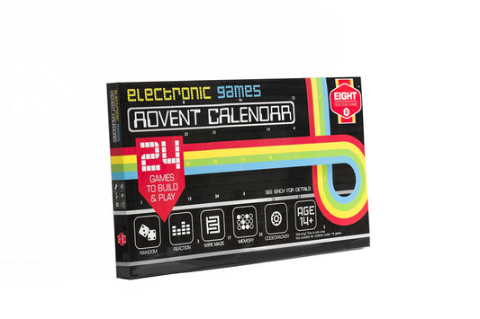 Eight Advent Calendar Electronic Games front view, inviting hands-on electronics learning