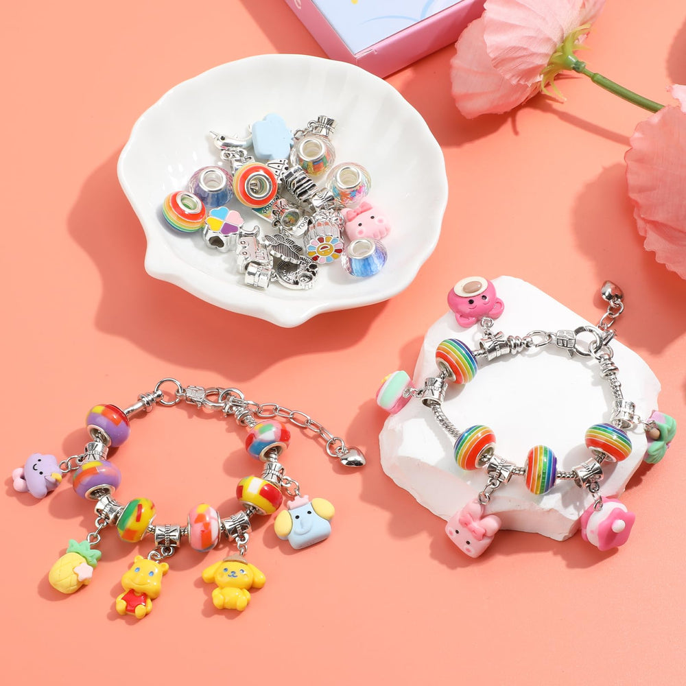 Eihatfif charm beads and dangles set enables versatile jewelry designs.