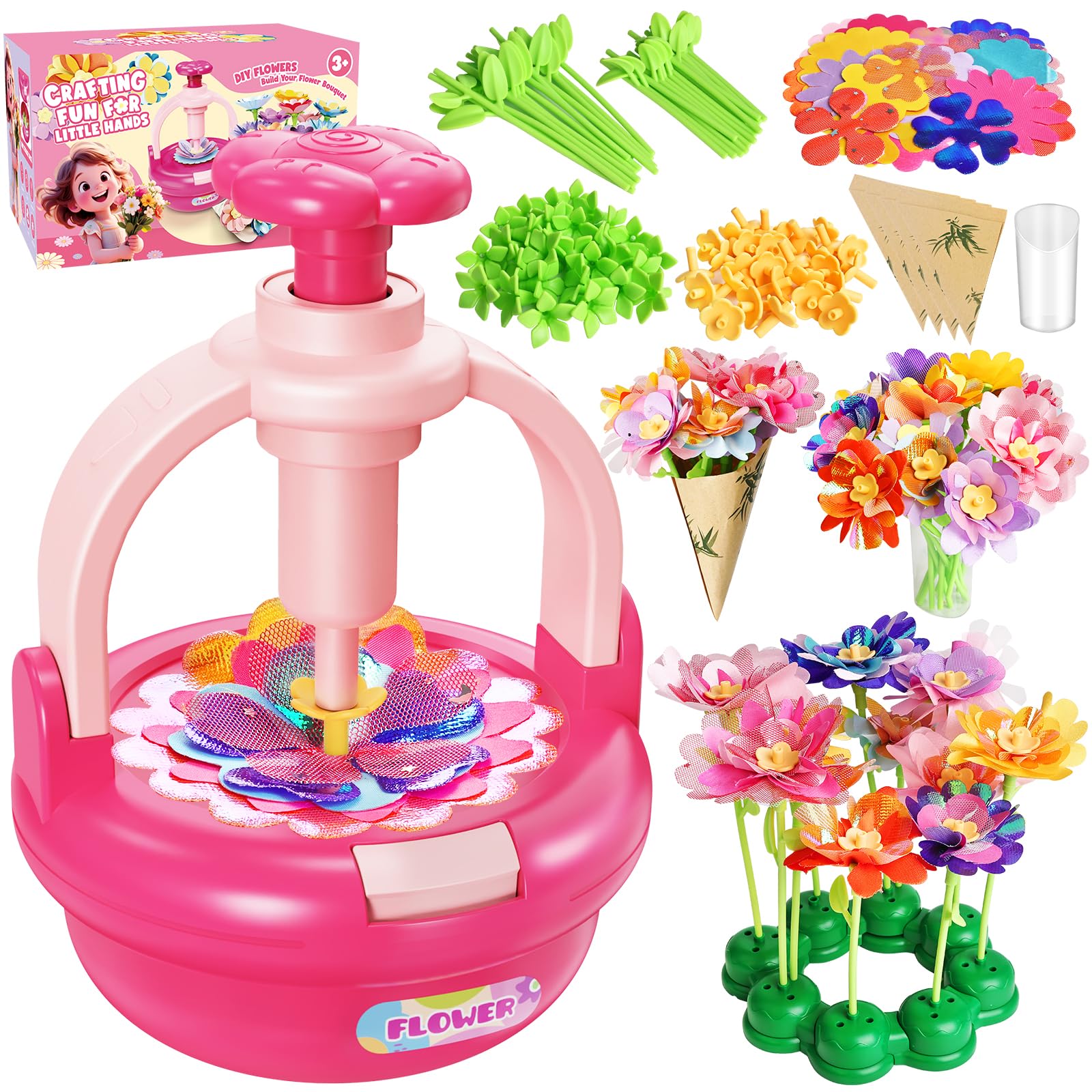 Einailvk fabric flower bouquets toy offers quick, hands-on floral crafting for kids.