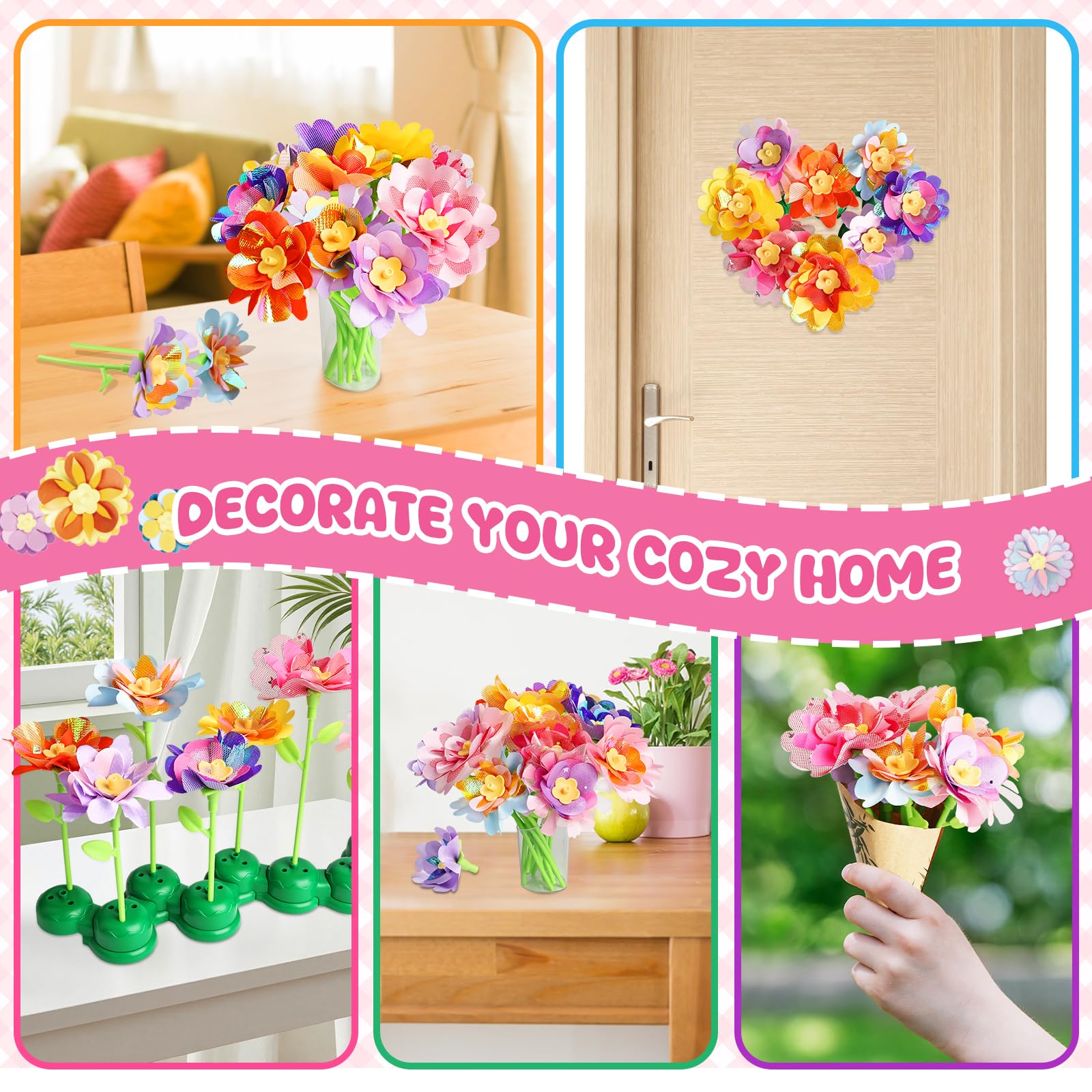 Einailvk flower molds six provide realistic blossoms for craft projects.