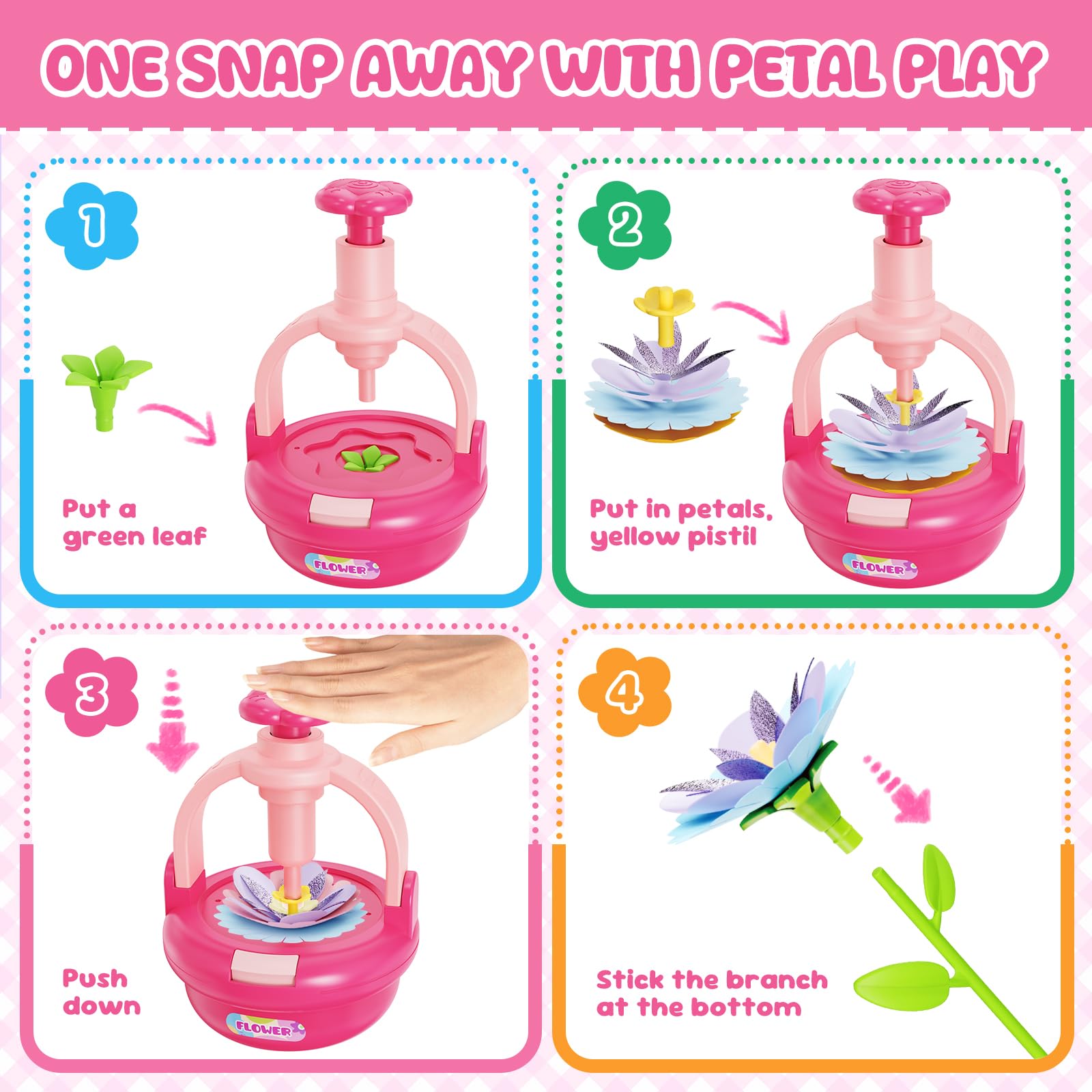 Einailvk storage gift case keeps completed bouquets neatly organized.