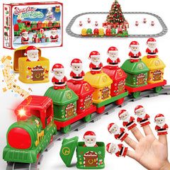 Einailvk train set locomotive on track for festive play and learning