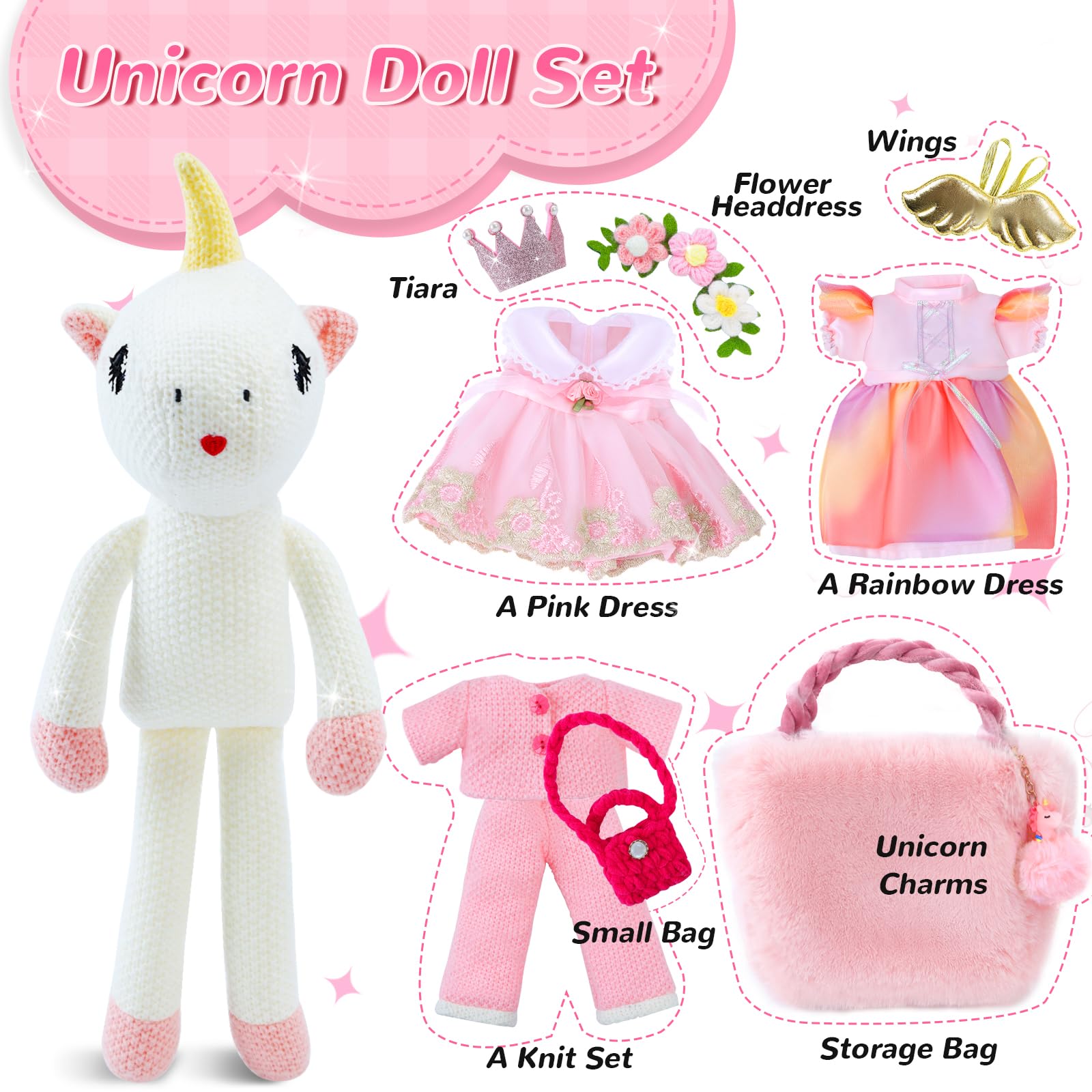 Eiranss Unicorns pink ballet skirt enhances mix-and-match dress up possibilities.