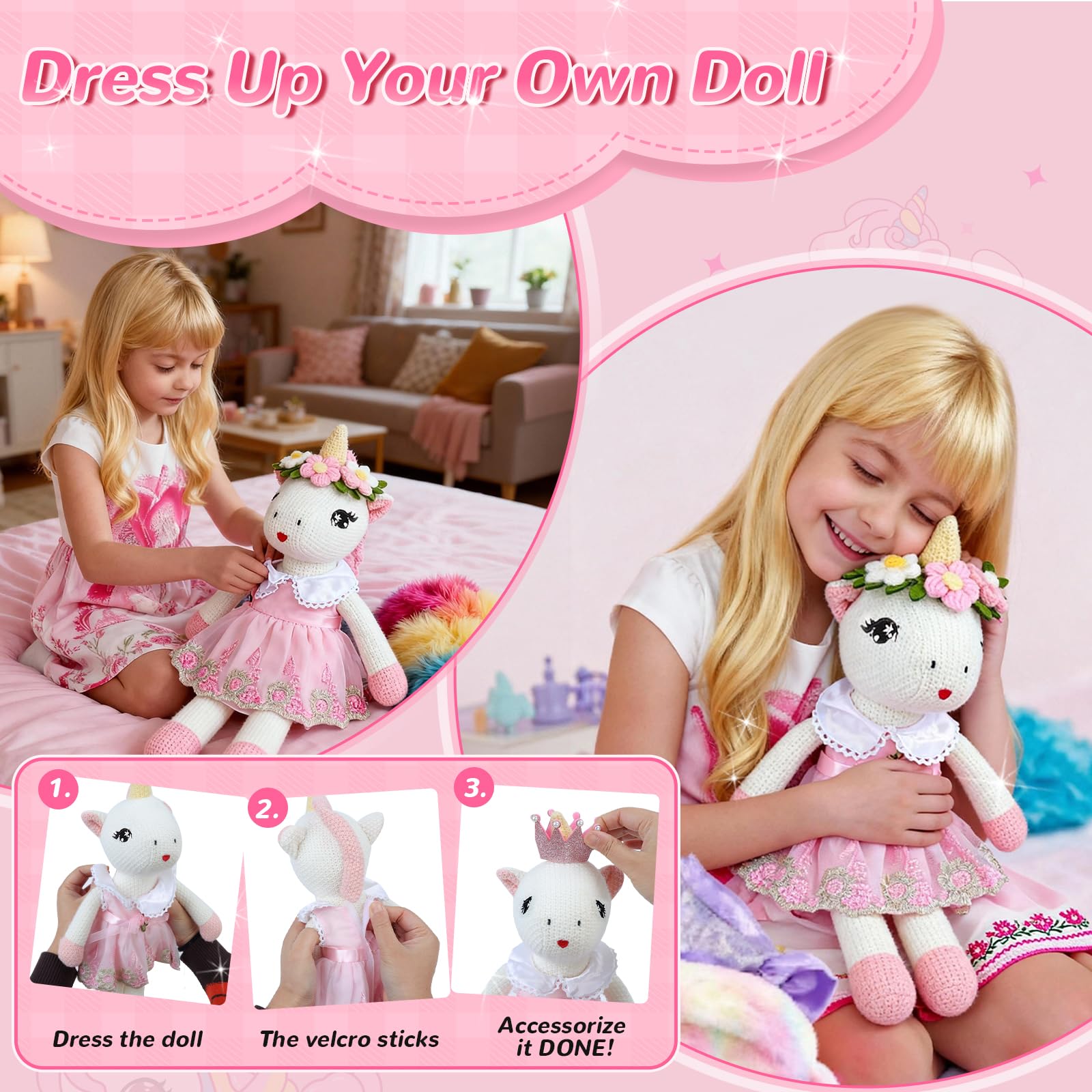 Eiranss Unicorns unicorn charm adds magical detail to pretend play.