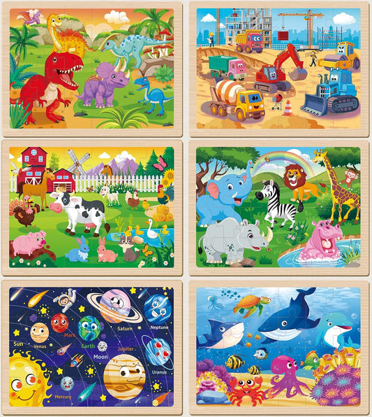 Eirenke wooden puzzle piece close-up shows easy-to-grip shapes for kids