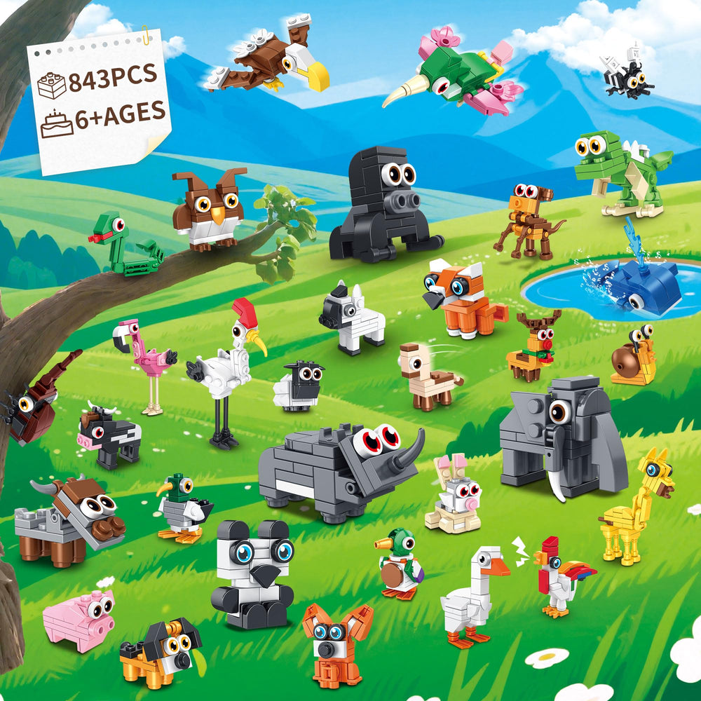EITOLNR animal building blocks kit with quick assembly for party favors