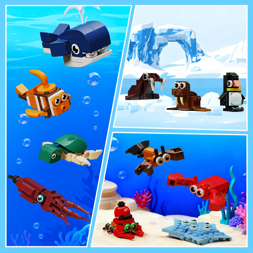 EITOLNR assembled marine animals collection showcases creative play and display.