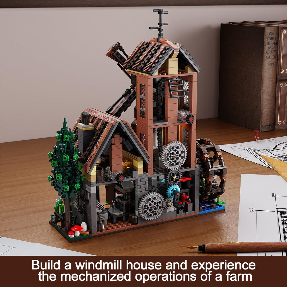 EITOLNR back control handle guides rotating windmill and waterwheel operation for hands-on exploration.