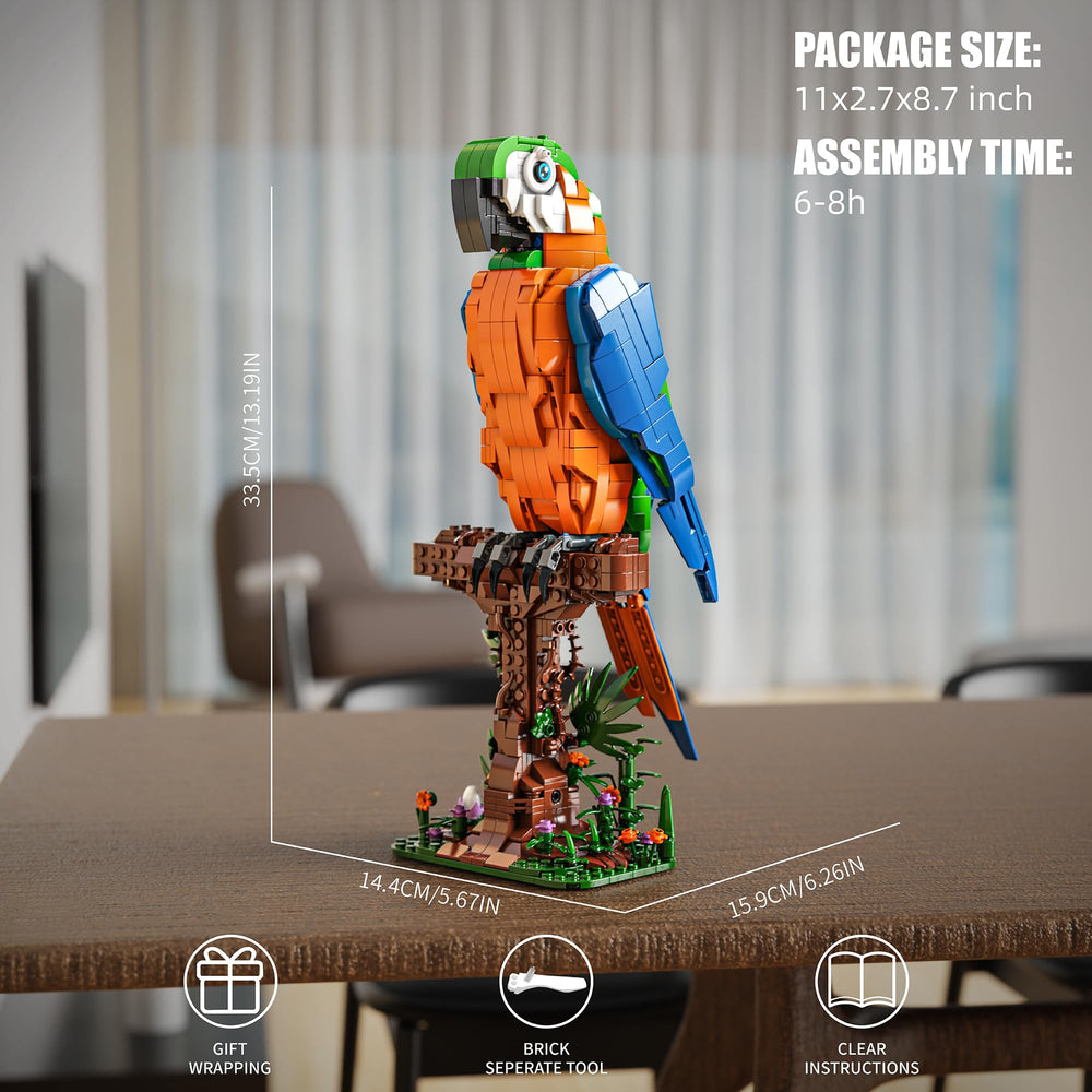 EITOLNR Macaw gift-ready packaging suitable for celebrations